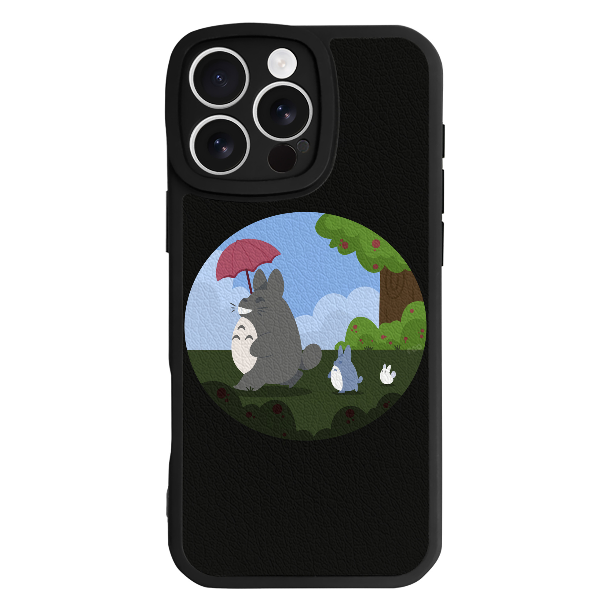 （画像用） となりのトトロ 草壁メイ 草壁サツキ My Neighbor Totoro Satsuki Kusakabe Mei Kusakabe 【iPhone 16シリーズ対応】シリコンスマホケース（レザー調） 材質：シリコン